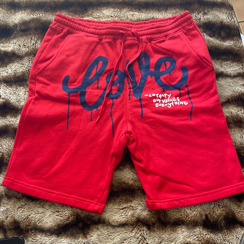 From Kodak black love tour cotton shorts red size large.